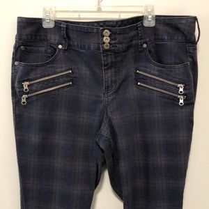 torrid Jegging Jean High Waist Skinny Ankle Tartan Plaid Punk Rock SZ 20